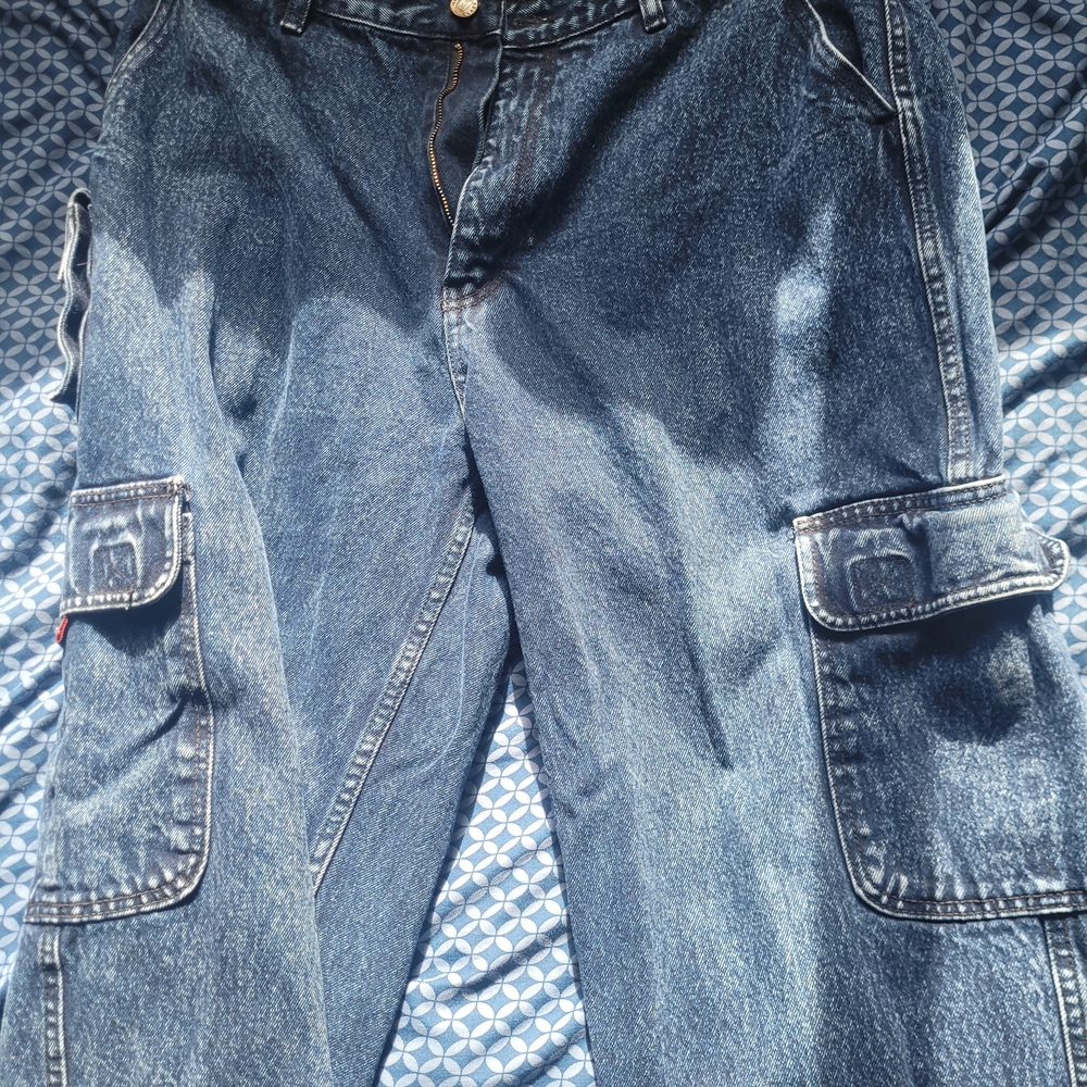 Men's Denim Cargo Pants
